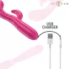 INTENSE – Amara újratölthető vibrátor stimuláló nyelvvel, 10 rezgésmód, rózsaszín