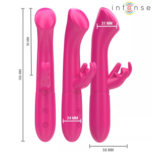 INTENSE – Julieta nyuszis vibrátor, 10 rezgésmód, újratölthető, rózsaszín