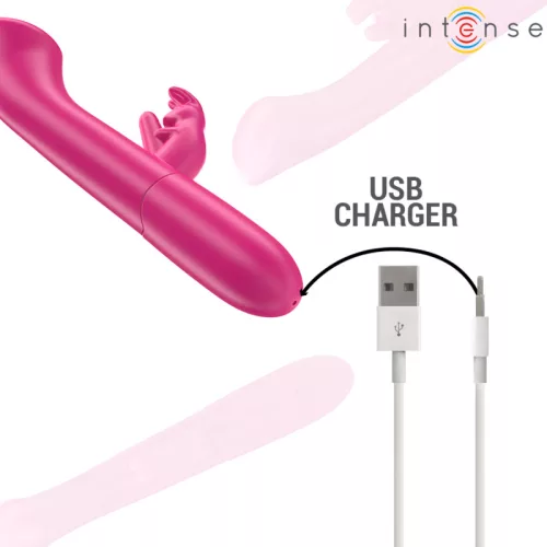 INTENSE – Julieta nyuszis vibrátor, 10 rezgésmód, újratölthető, rózsaszín