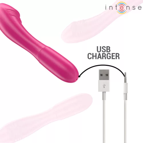 INTENSE – Belinda flexibilis újratölthető vibrátor, 19 cm, pink