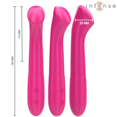 INTENSE – Paty flexibilis újratölthető vibrátor, 19 cm, 10 rezgésmód, pink