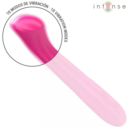 INTENSE – Paty flexibilis újratölthető vibrátor, 19 cm, 10 rezgésmód, pink