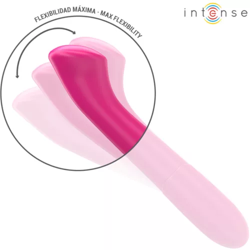 INTENSE – Paty flexibilis újratölthető vibrátor, 19 cm, 10 rezgésmód, pink