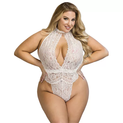SUBBLIME – Csipke body, fehér, L/XL
