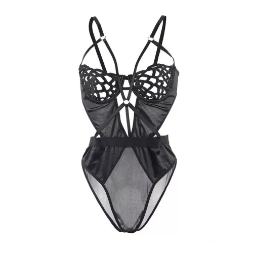 SUBBLIME – Szexi csipke body, fekete, S/M