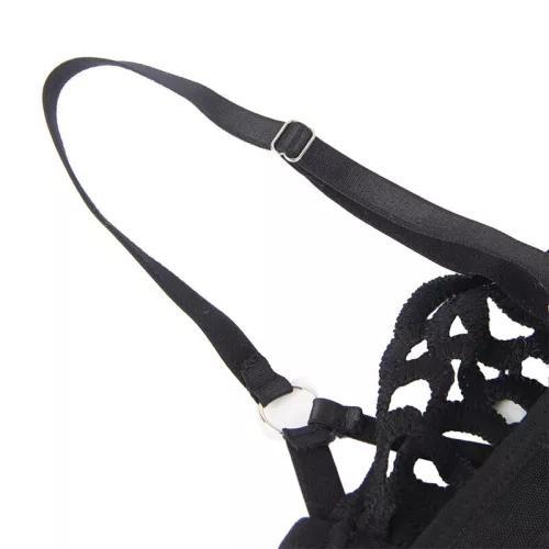 SUBBLIME – Szexi csipke body, fekete, S/M