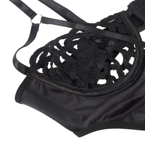 SUBBLIME – Szexi csipke body, fekete, S/M