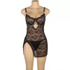 SUBBLIME – Csipke babydoll állítható pánttal, fekete S/M
