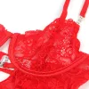 SUBBLIME - Csipkés piros babydoll állítható pántokkal, S/M 