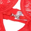 SUBBLIME - Csipkés piros babydoll állítható pántokkal, S/M 