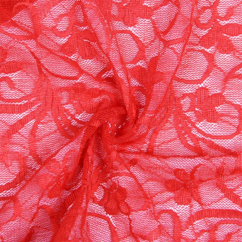 SUBBLIME - Csipkés piros babydoll állítható pántokkal, S/M 
