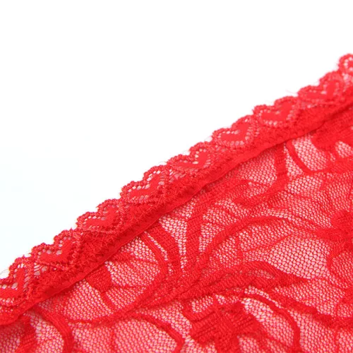 SUBBLIME - Csipkés piros babydoll állítható pántokkal, S/M 