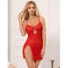 SUBBLIME - Csipkés piros babydoll állítható pántokkal, S/M 