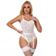 SUBBLIME – Fehér body láncokkal és harisnyatartóval, S/M