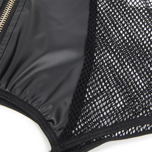 SUBBLIME – Szexi hálós bőrhatású ruha, fekete, L/XL