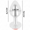 KINK – Rozsdamentes acél anál plug piros rózsa díszítéssel, 7,8 cm