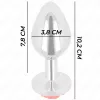 KINK – Rozsdamentes acél anál plug piros rózsa díszítéssel, 10,2 cm