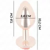 KINK – Rózsaarany színű rozsdamentes acél anál plug piros rózsa díszítéssel, 10,2 cm