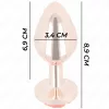 KINK – Rózsaarany színű rozsdamentes acél anál plug piros rózsa díszítéssel, 8,9 cm