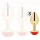 KINK – Arany színű rozsdamentes acél anál plug piros rózsa díszítéssel, 7,8 cm