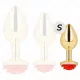 KINK – Arany színű rozsdamentes acél anál plug piros rózsa díszítéssel, 7,8 cm