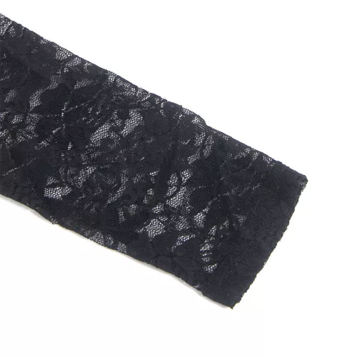 SUBBLIME – Fekete hosszú ujjú ruha csipkével, L/XL