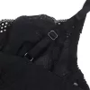 SUBBLIME – Fekete csipkés body, alsó kapcsos záródással, L/XL