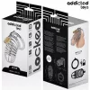 ADDICTED TOYS – Locked Iron Cell fém péniszketrec rendszer, M méret