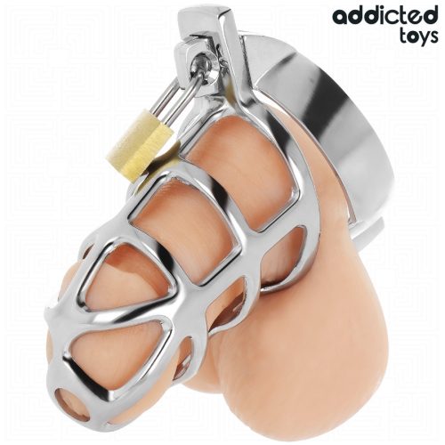 ADDICTED TOYS – Silver Lock fém péniszketrec rendszer, S méret