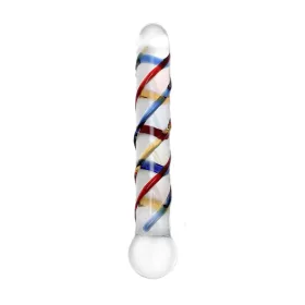   RIMBA SENSUAL GLASS – Rachella üveg dildó, bordázott, egyenes kialakítás