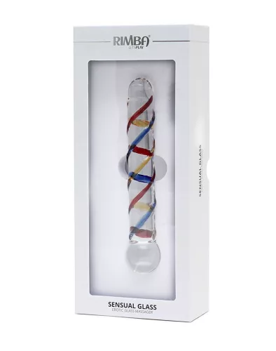 RIMBA SENSUAL GLASS – Rachella üveg dildó, bordázott, egyenes kialakítás
