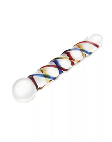 RIMBA SENSUAL GLASS – Rachella üveg dildó, bordázott, egyenes kialakítás