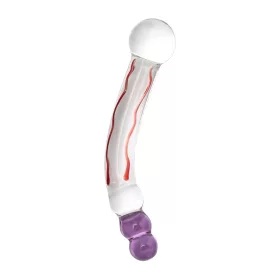   RIMBA SENSUAL GLASS – Tania üveg dildó, ívelt, három dudorral