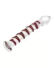 RIMBA SENSUAL GLASS – Ursula üveg dildó, bordázott, talppal