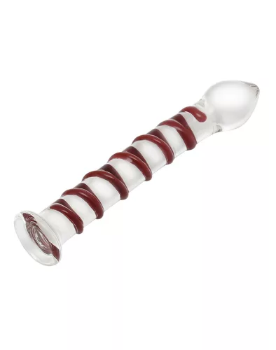 RIMBA SENSUAL GLASS – Ursula üveg dildó, bordázott, talppal