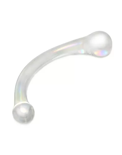 RIMBA SENSUAL GLASS – Wanda üveg dildó, ívelt, kétvégű