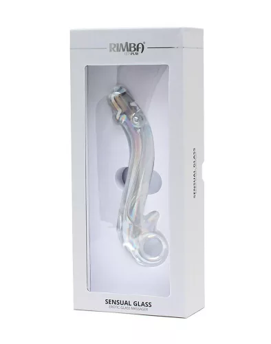 RIMBA SENSUAL GLASS – Yada üveg dildó, nyeles, gömbölyű dudorokkal