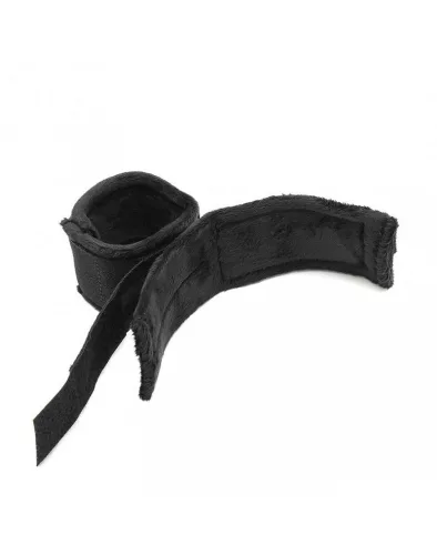 RIMBA BONDAGE – Puha kézbilincs szemkötővel, tépőzáras, fekete