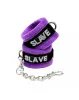 RIMBA BONDAGE – Puha bondage szett SLAVE felirattal, fekete-lila