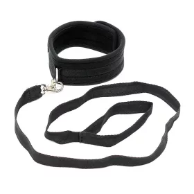   RIMBA BONDAGE – Puha bondage nyakörv levehető pórázzal, fekete