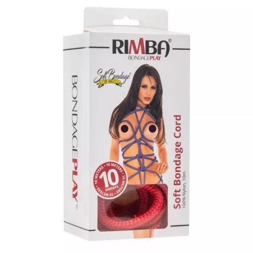 RIMBA BONDAGE – Puha bondage kötél, 10 m, 100% nylon, piros
