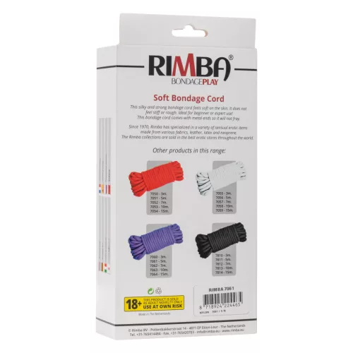 RIMBA BONDAGE – Puha bondage kötél, 5 m, 100% nylon, lila