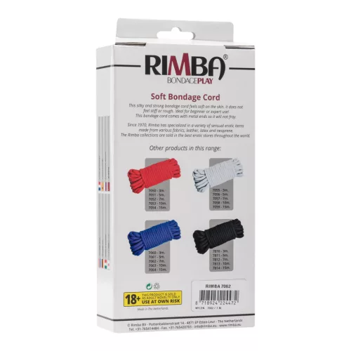 RIMBA BONDAGE – Puha bondage kötél, 7 m, 100% nylon, lila