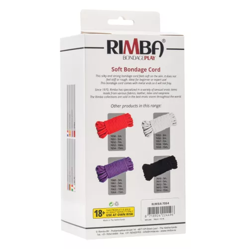 RIMBA BONDAGE – Puha bondage kötél, 15 m, 100% nylon, lila