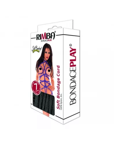 RIMBA BONDAGE – Puha bondage kötél, 7 m, 100% nylon, fekete