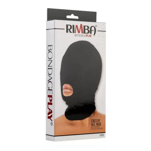 RIMBA BONDAGE – Rugalmas maszk szájnyílással, fekete