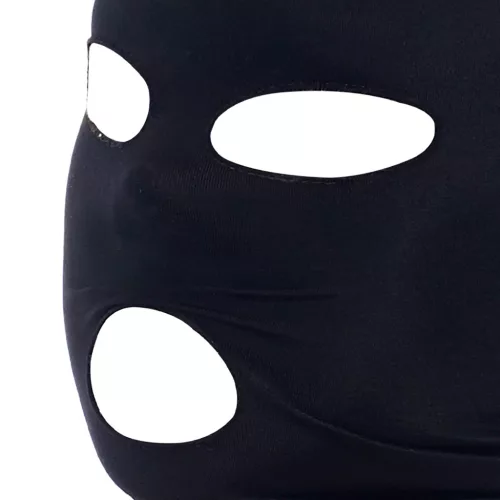 RIMBA BONDAGE – Rugalmas maszk nyitott szemmel és szájnyílással, fekete