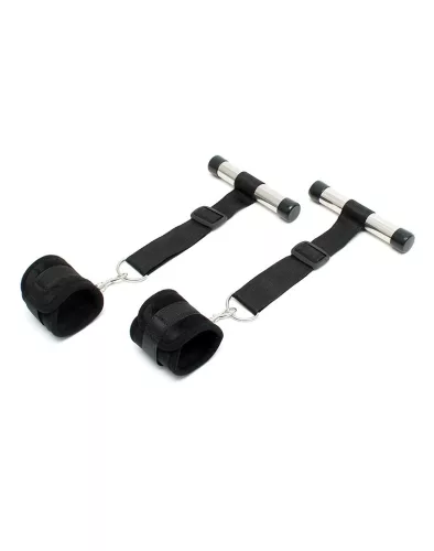 RIMBA BONDAGE – Ajtóra rögzíthető soft bondage csuklószett, fekete