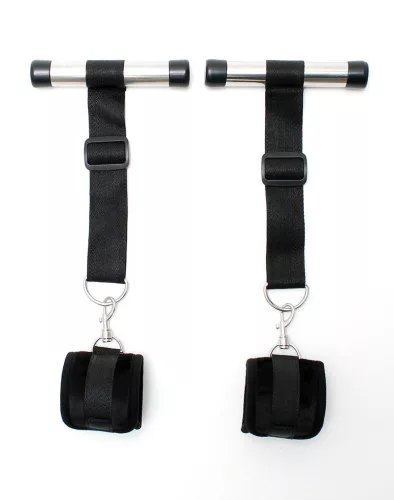 RIMBA BONDAGE – Ajtóra rögzíthető soft bondage csuklószett, fekete