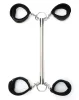 RIMBA BONDAGE – Terpesztőrúd 4 levehető bilinccsel, fém, 30 cm